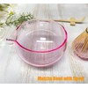 LamChyar Matcha Bowl with Spout, Matcha Whisk Holder, Glass Matcha