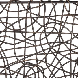 GUSUWOD Metal and Rattan Wall Decor, 17" W x 54" H, Dark Bronze