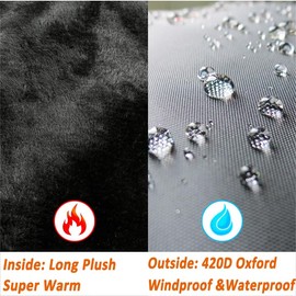 LieIe Leg Protection Scooter Cover Scooter Weather Protection Rain Cover Universal Thickened Winter Fleece Cover Protection Moisture Protection Scooter Bicycle - Black