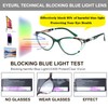 EYEURL Cat Eye Reading Glasses for Women, 2 Pack Blue