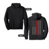 Thin Red Line Firefighter American Flag Hoodie