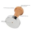 57.5mm Stainless Steel Base Coffee Powder Tamper with Wooden Handle