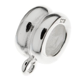 925 Sterling Silver Cord Ring Pendant Connector for European Charm Bracelets