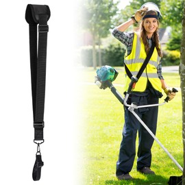 Newellsail Shoulder Strap Lawn Mower Adjustable Weed Eater Nylon Belt Grass Trimmer Carry Strap for Gardening (Black)