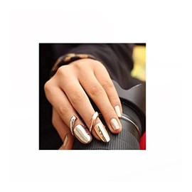 6 Pieces Fashion Shiny Golden Fingernail Rings Nail Cap Cover Rings Opening Rings Protective Nails Nail Cap Cover Tip Rings Nail Art Charm Decoration Jewelry (Silver)