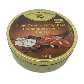 Cavendish & Harvey | Filled Caramel Drops with Caramel Filling | 4.5 Ounce Tin - 1 Pack