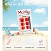 Morily Red Press on Toenails Short Square, Glossy Fake Toe