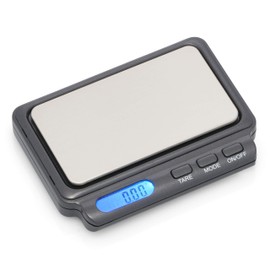 AMERICAN WEIGH SCALES - S Card Series - High Precision LCD Mini Pocket Weight Scale - 100 x 0.01 G - (Grey)