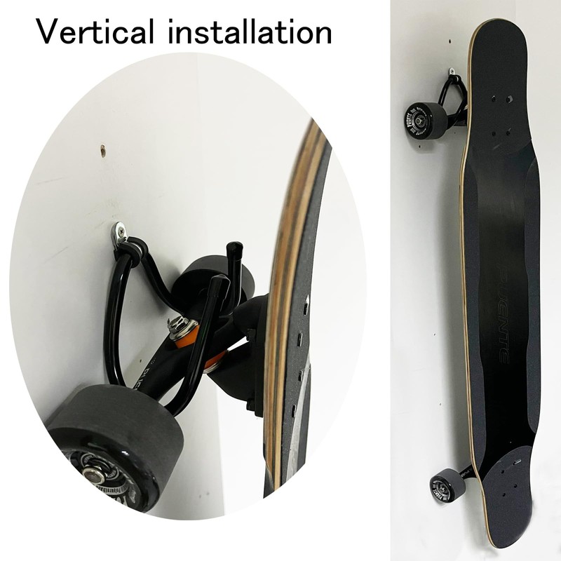 Pmsanzay 2 Pack Universal Skateboard Wall Mount Rack. Horizontally/Vertically Wall