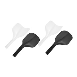 VICASKY 4pcs Barber Facial Shields with Ergonomic Handles Black and Transparent Hairdressing Paddles for Hair Dyeing Protection Reusable Coloring Guards for Salon and Home Use