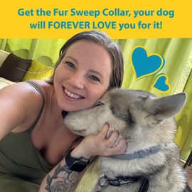 Fur Sweep Soft-Touch Adjustable Dog Collar – Lightweight Water-Resistant Eco Recycled TPE, Hypoallergenic Comfort, Trim-to-Fit 62 cm (24 in) Length for Small, Medium & Large Pets, Cat Collar Gray