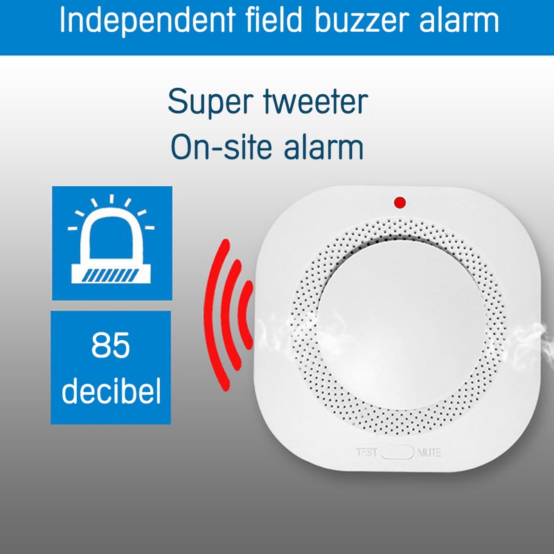 Wireless Smoke Alarm Detector Independent Smoke Sensor Home Security Smart