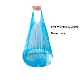 Handle Portable Plastic Trash Bags Garbage Garbage Garbage Bag Garbage Bags for Bathroom Kitchen Living Room 10 Litre Trash Can Multi Colors 100 Pcs/Pack