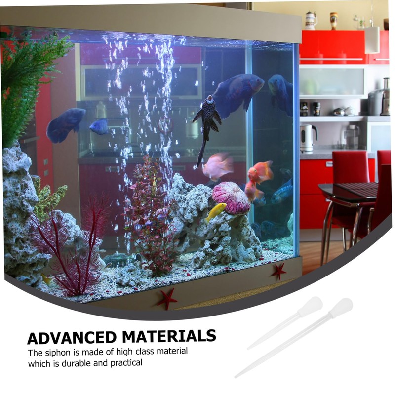 Mobestech 2pcs Fish Tank Cleaning Siphons Multi Functional Aquarium Water
