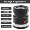 10x Loupe Magnifier Rechargeable Jewelers Loupe with UV and LED