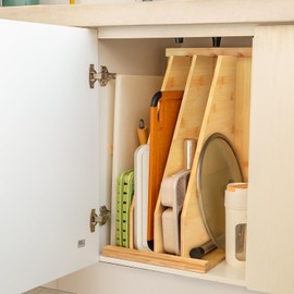 Brvclon Upgraded Tray Dividers for Cabinets,15in Hx22in Dx12in W, Kitchen Cabinet Tray Divider for Pans, Lids, Pot And Pan, Cookie Sheet. with 3 Dividers,Keeping The Kitchen Organized (1)