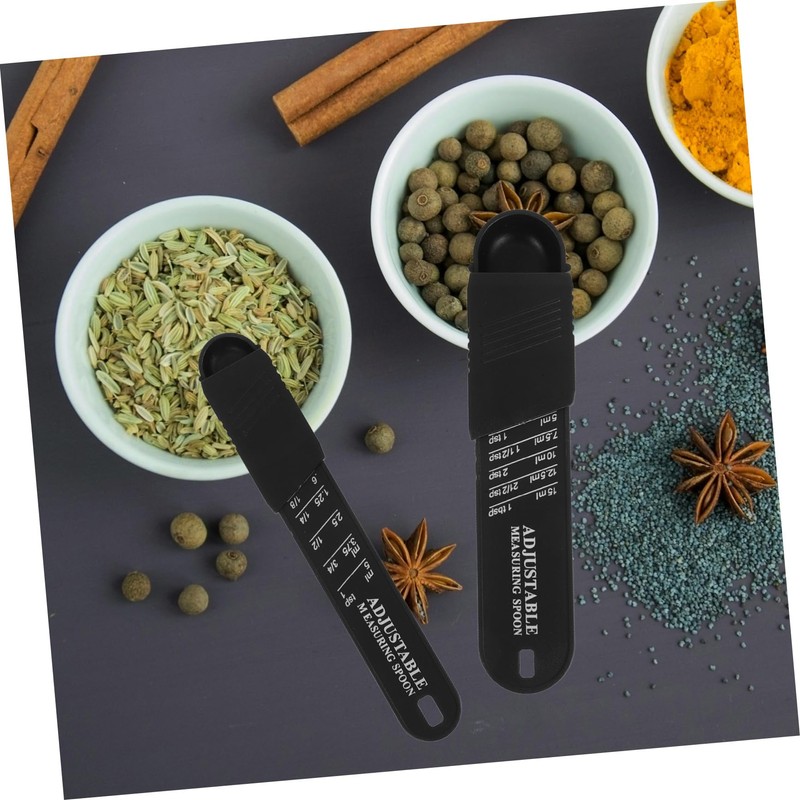 iplusmile 2PCS Adjustable Measuring Spoon Set Versatile Powder and Liquid