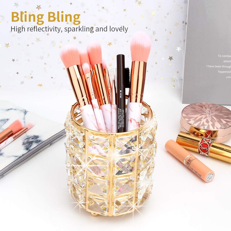 Makeup Brush Storage Crystal Makeup Brush Holder Pen Container Brush