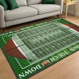 Football Rug for Boys Bedroom,3'x5' Non-Slip Football Field Rugs,Sports Rug for Boys Room and Lving Room Decor