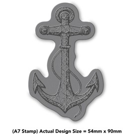 'Ornate Anchor' Rubber Stamp - Unmounted Design for Crafting & Scrapbooking, A7 (RS00055663)