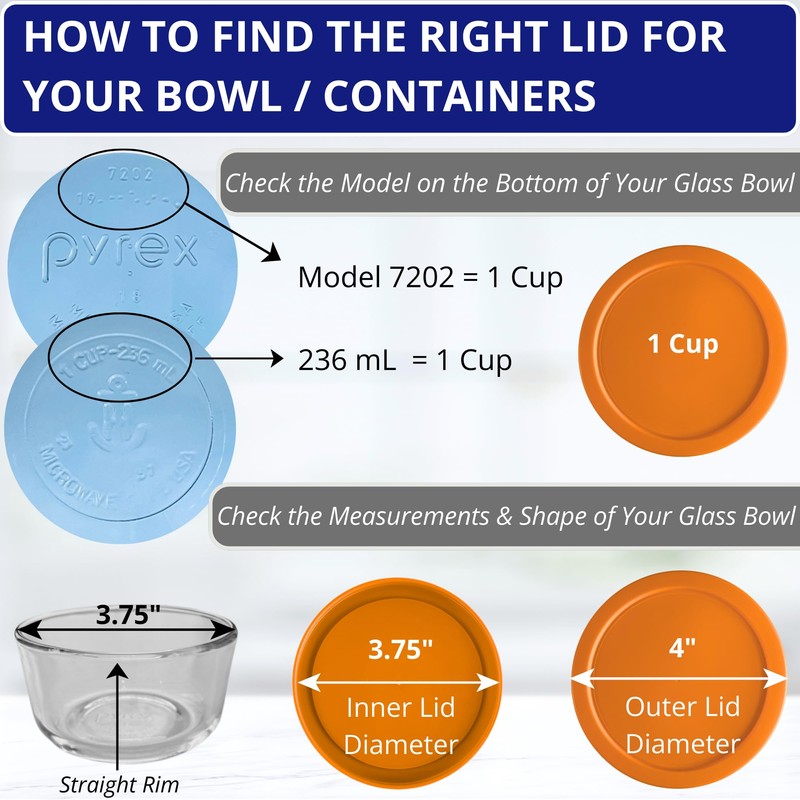 1, 2 & 4 Cup Orange, Blue, Red Replacement Lids/Covers