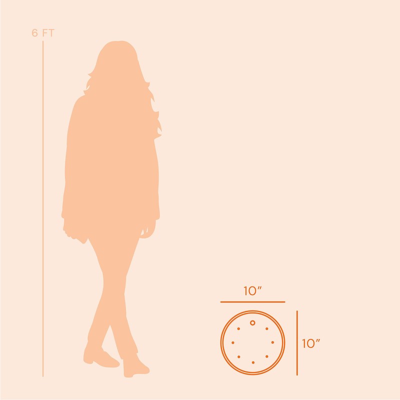 Bloem Ups-A-Daisy 10" Round Orange Resin Planter Pot Lift Insert