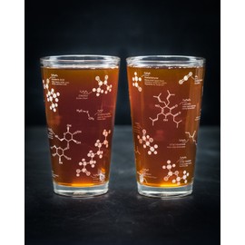 Cognitive Surplus Beer Chemistry Pint Glasses, Pair