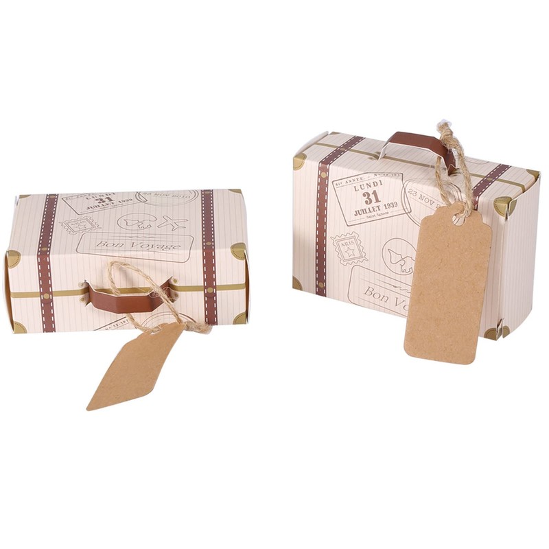 50 Unids/set Novedosa Mini Maleta Elege Caja de de Dulces