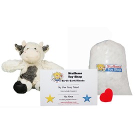 Make Your Own Stuffed Animal Mini 8 Inch Bessie Mae Moo-Cho The Cow Kit - No Sewing Required!