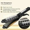 Hair Straightener Wide Steam Flat 4 Level Adjustable Temperature Black
