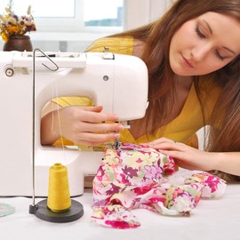 4 Large Cones (3000 yards each) of Polyester threads for Sewing Quilting Serger ECRU Color from ThreadNanny by ThreadNanny