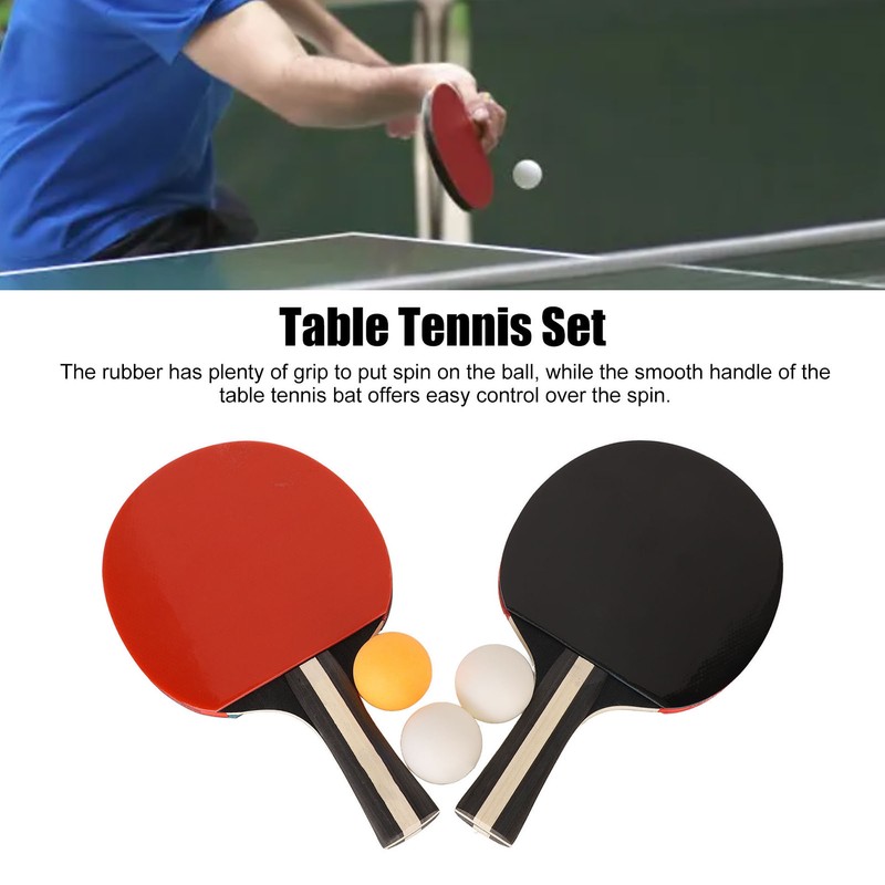 REGAIL Ping Pong Paddle Set Portable Table Tennis Set With