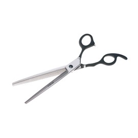 Mine Dog Grooming Scissors Thinners 7.5" – 56 Teeth Professional Japanese Steel, Convex Edge, Offset Rubber Handle, Groomer Tool for All Coat Types, Eco Case & Care Kit