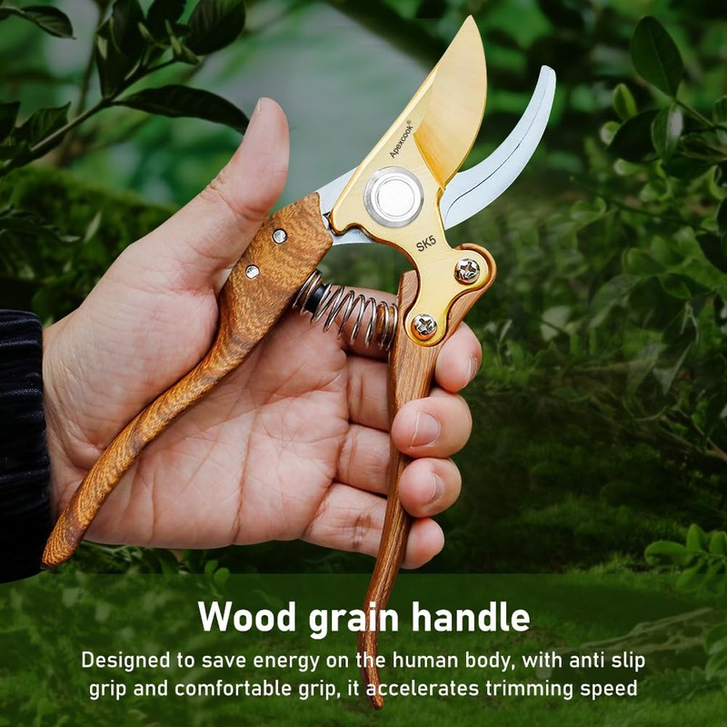 Garden Shears, Handheld Pruning Shears for Heavy Duty, Ergonomic Gardening