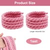 LEMLIN 1 Pair of Thick Shoelaces Pink, Rope Laces 8