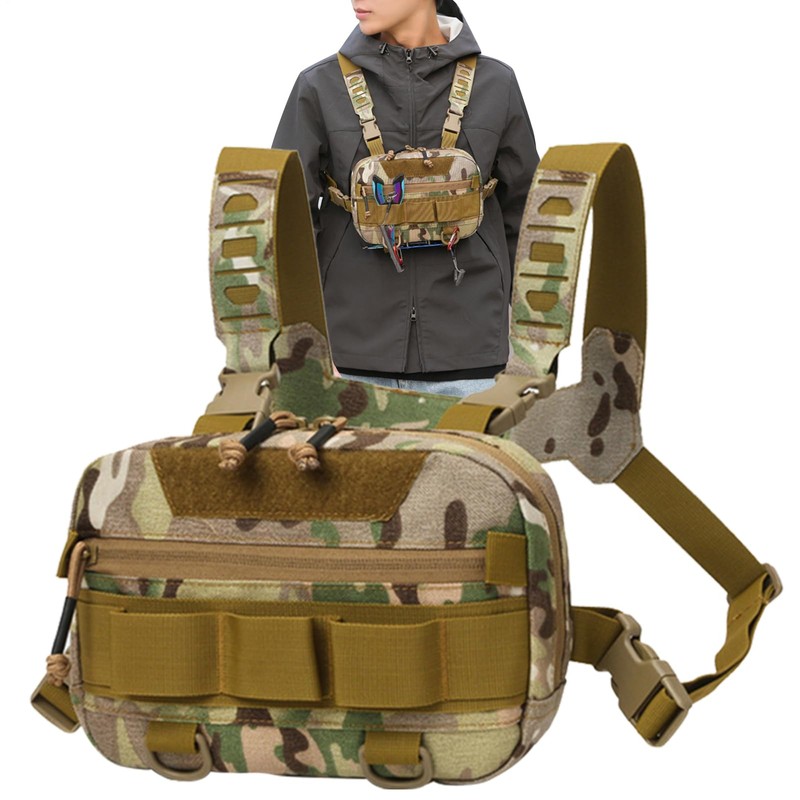 Running Chest Pack,Oxford Cloth Portable Fishing Chest Bag 20L -