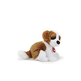 Trudi Bernhardiner Bob Plush Toy – Soft Saint Bernard Dog, Fire Retardant Polyester, Machine Washable, for Kids & Adults – 14x20x25 cm, Made in Italy