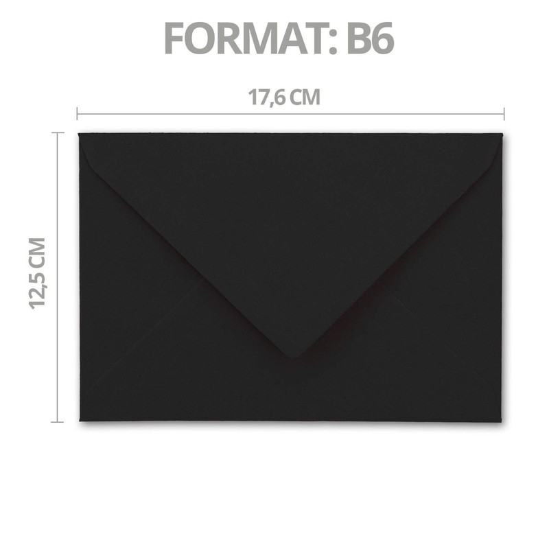 10 x B6 letter envelopes with gold inner lining, 12.5