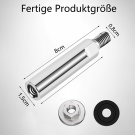 QZKJQDD M10 Angle Grinder Extension, Sanding Disc, Polisher Shaft, Connecting Rod Set, Grinding Attachment for Angle Grinder (Pack of 2)