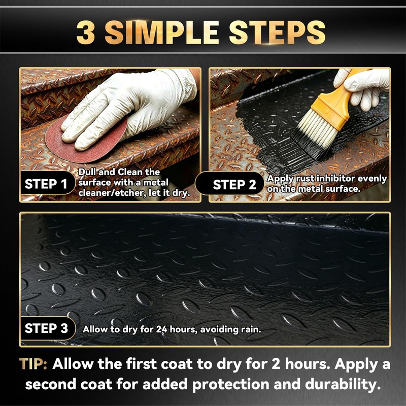 2-in-1 Rust Converter Paint & Metal Primer, 35 oz Black