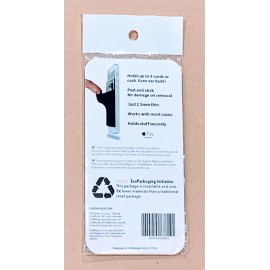 Cubi 1 Pocket Cell Phone Credit Card Holder Self Adhesive Black by Cubi CardNinja