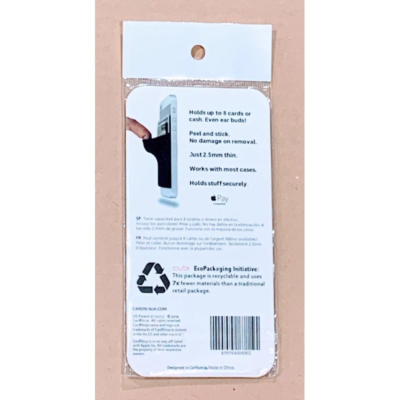 Cubi 1 Pocket Cell Phone Credit Card Holder Self Adhesive