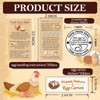 300Pcs Farm Fresh Egg Carton Egg Unwashed Stickers，200 Pcs Double