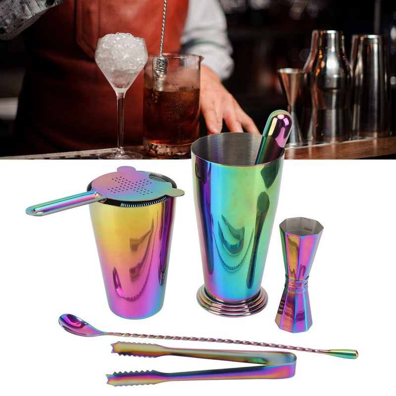 Bartender Kit 304 Stainless Steel Heat Preservation Cocktail Shaker Jigger