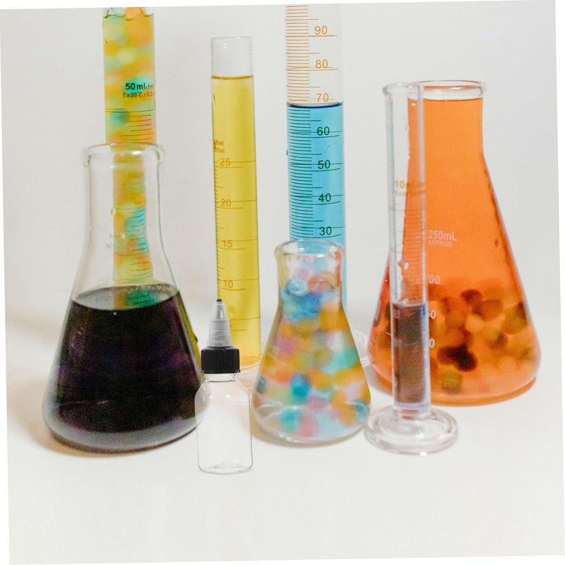 Hohopeti 10pcs Transparent Pet Ink Bottles with Leakproof Portable Sample