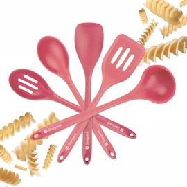 StarPack Home Juego De Utensilios De Cocina De Silicona Premium Starpack (Juego De 5 Piezas, 10.5 ") - Alta Resistencia Al Calor Hasta 600 °F, Espátulas Higiénicas De Diseño De Una Pieza, Cucharas Para Ser