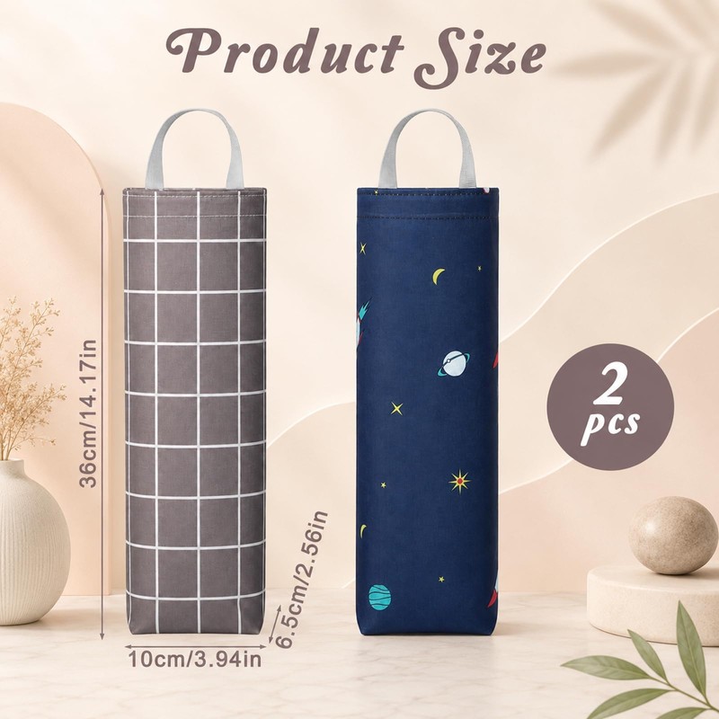 2 PCS Carrier Bag Storage, Wall Mount Plastic Bag Holder