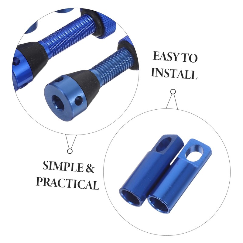 KOMBIUDA 4pcs Aluminum Alloy Tubeless Valve Stems Kit for Mountain