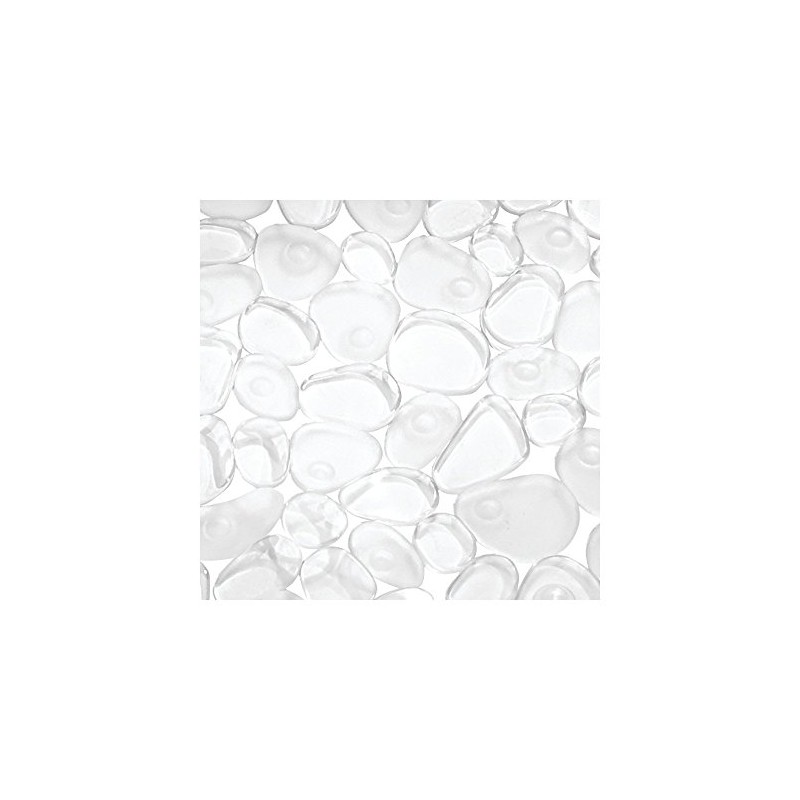 InterDesign Pebblz Bath Mat, Clear