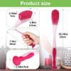6 Pack Long Handled Dish Brush,Dishwashing Brush with Suction Cup,Multi
